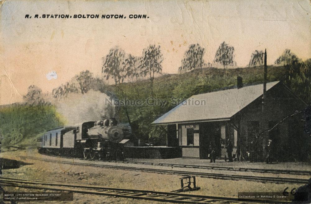 Postcard: Railroad Station, Bolton Notch, Connecticut